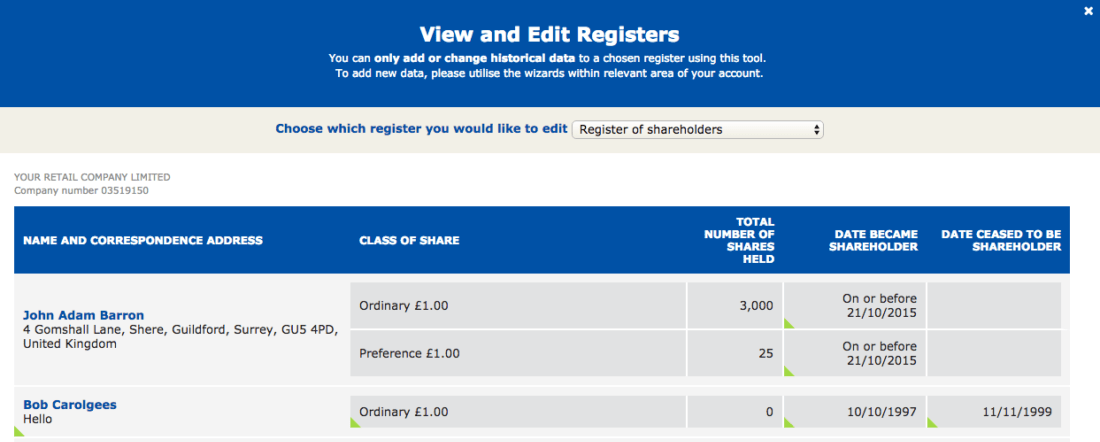 Companies:  How private are shareholders’ details?